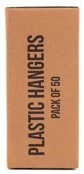 Utopia Home Plastic Hangers 50 Pack - Perfect for Clothes Hangers Space Saving - Durable and Strong Coat or Pant Hangers for Closet Organizers and Storage with Shoulder Grooves (White)